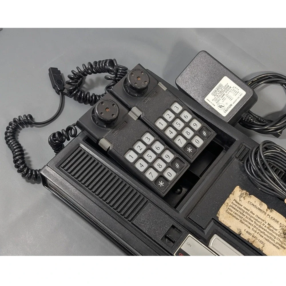 Vintage ColecoVision Video Game System Console 2 Controllers Power Supply Parts